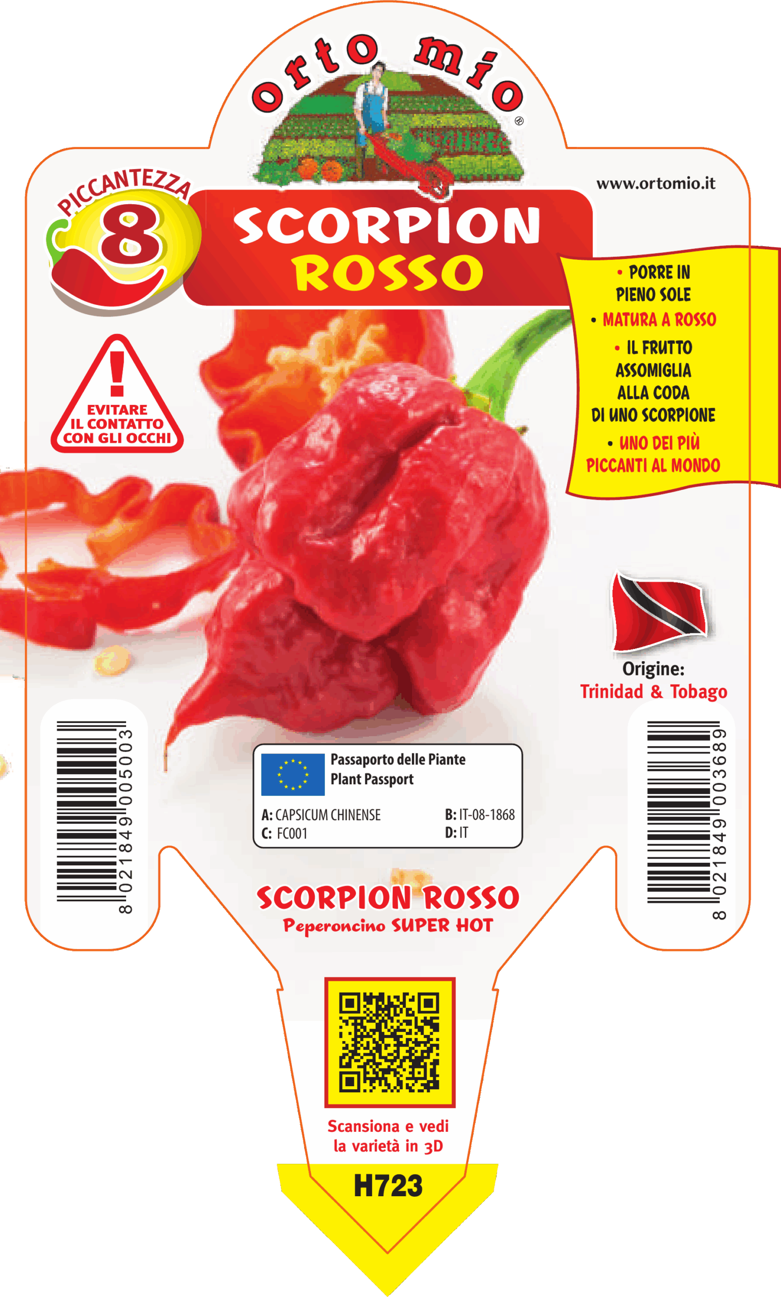 PIMIENTO PICANTE SCORPION ROJO