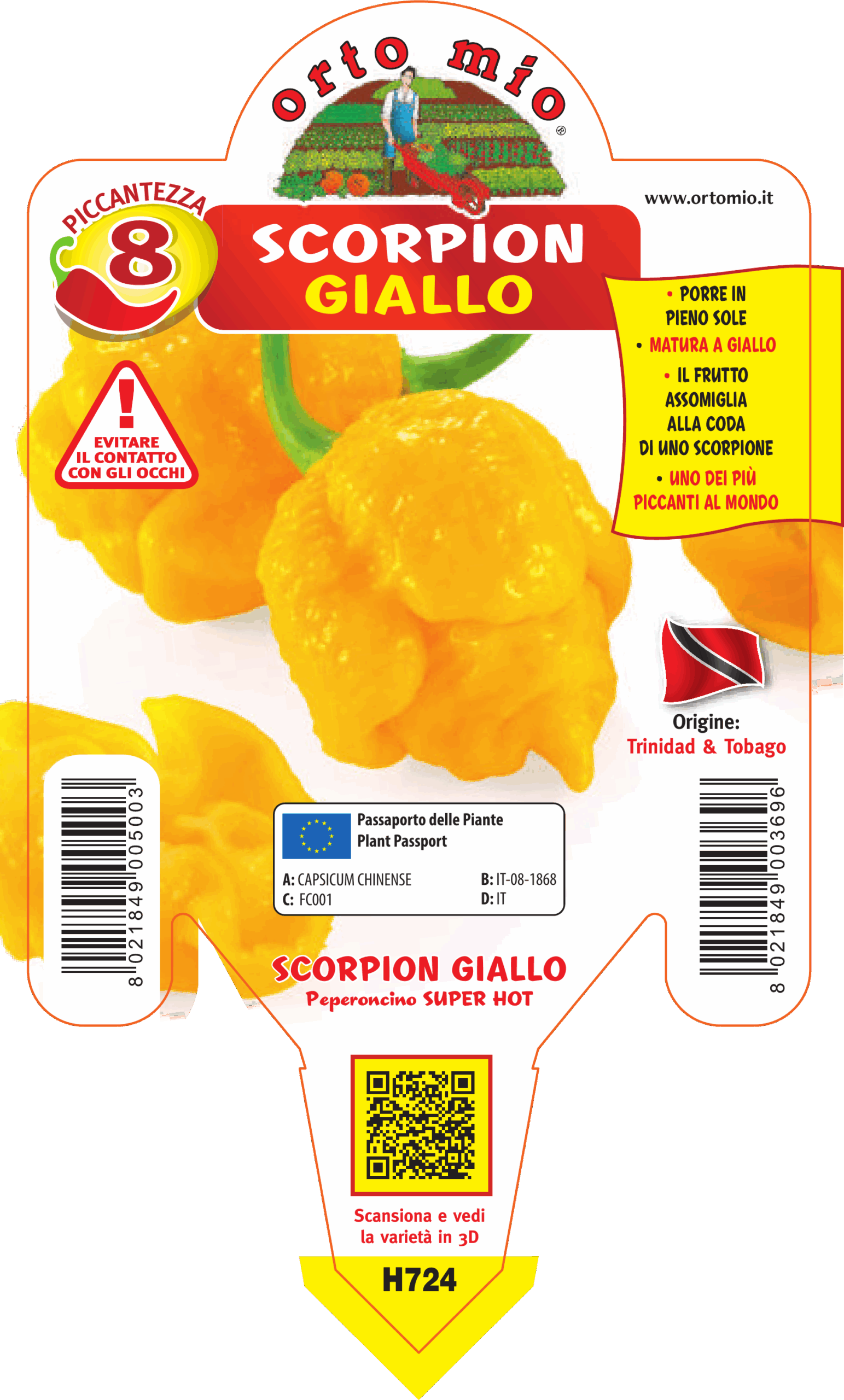 PIMIENTO PICANTE SCORPION AMARILLO