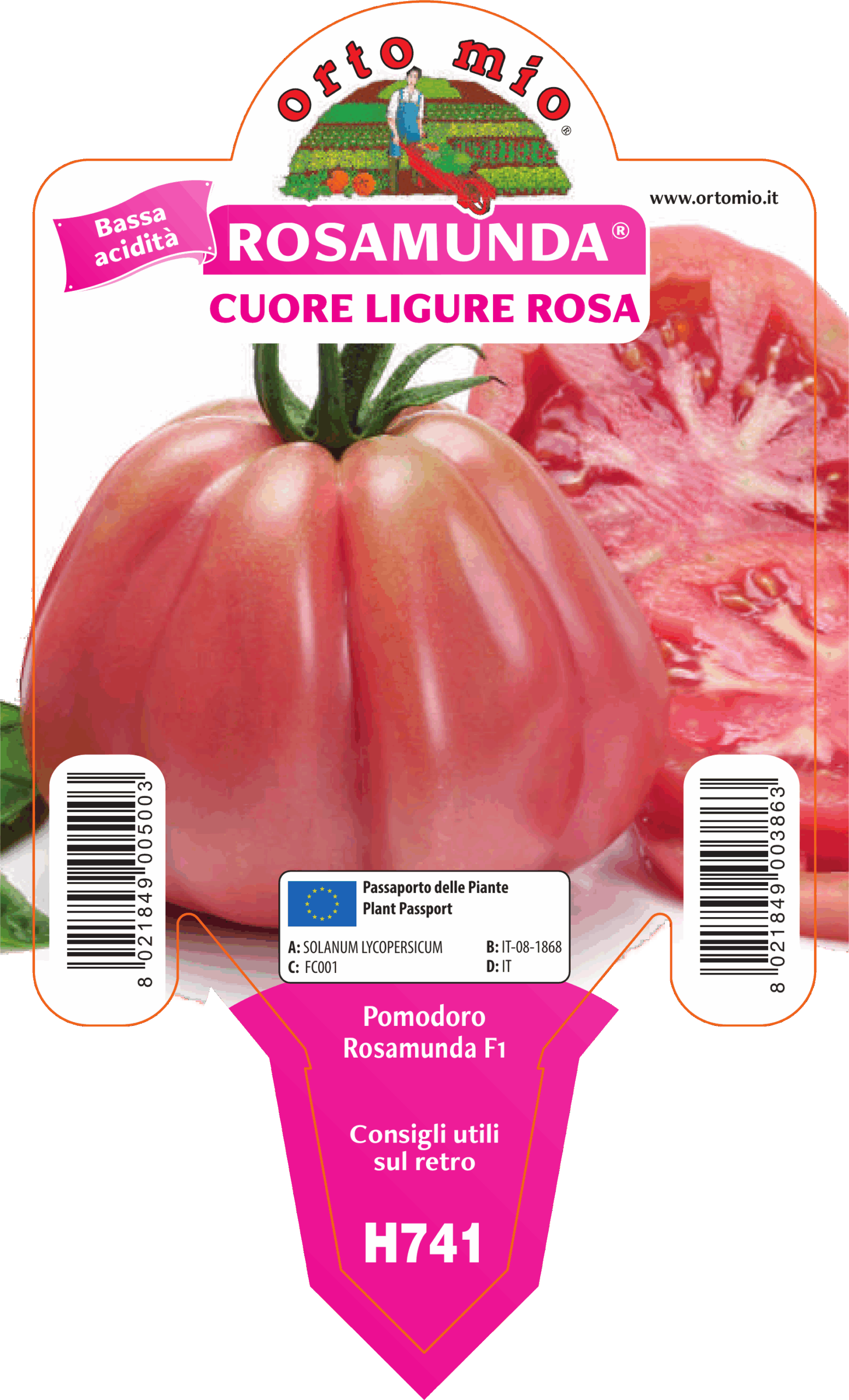 TOMATE CORAZÓN DE LIGURE ROSA var. ROSAMUNDA F1