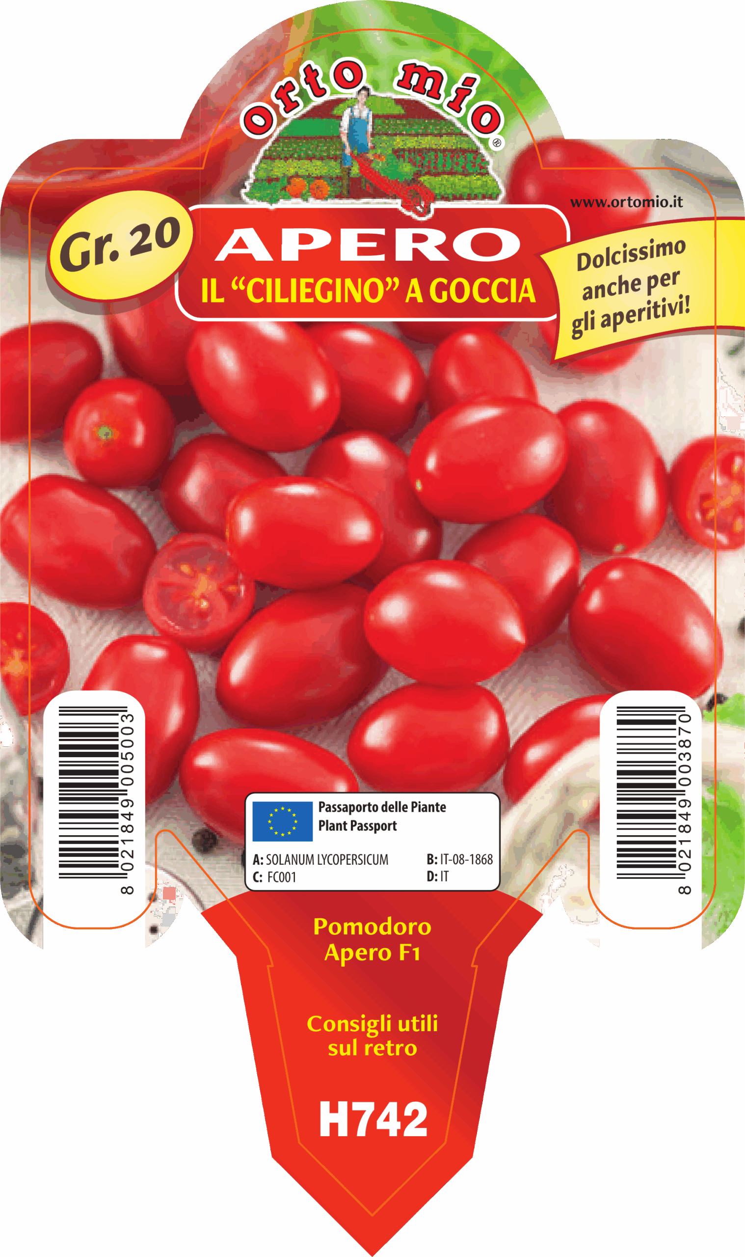 TOMATE CERECILLA GOTA DULCISIMA var. APERO F1
