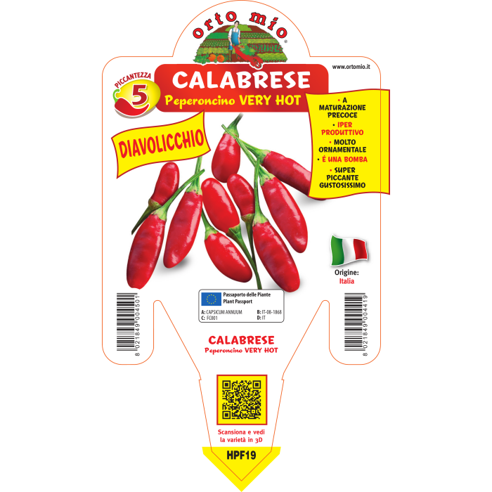 PIMIENTO MUY PICANTE CALABRESE DEMONIO