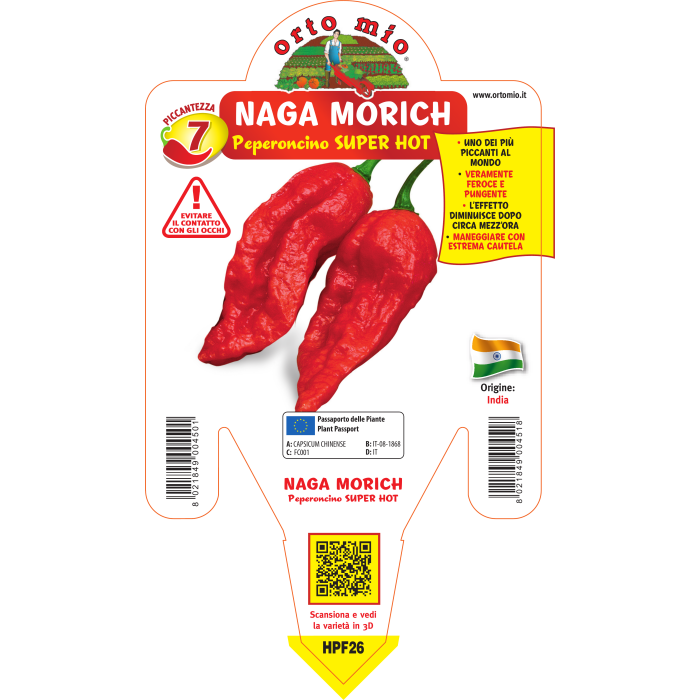 PIMIENTO SÚPER PICANTE NAGA MORICH ROJO