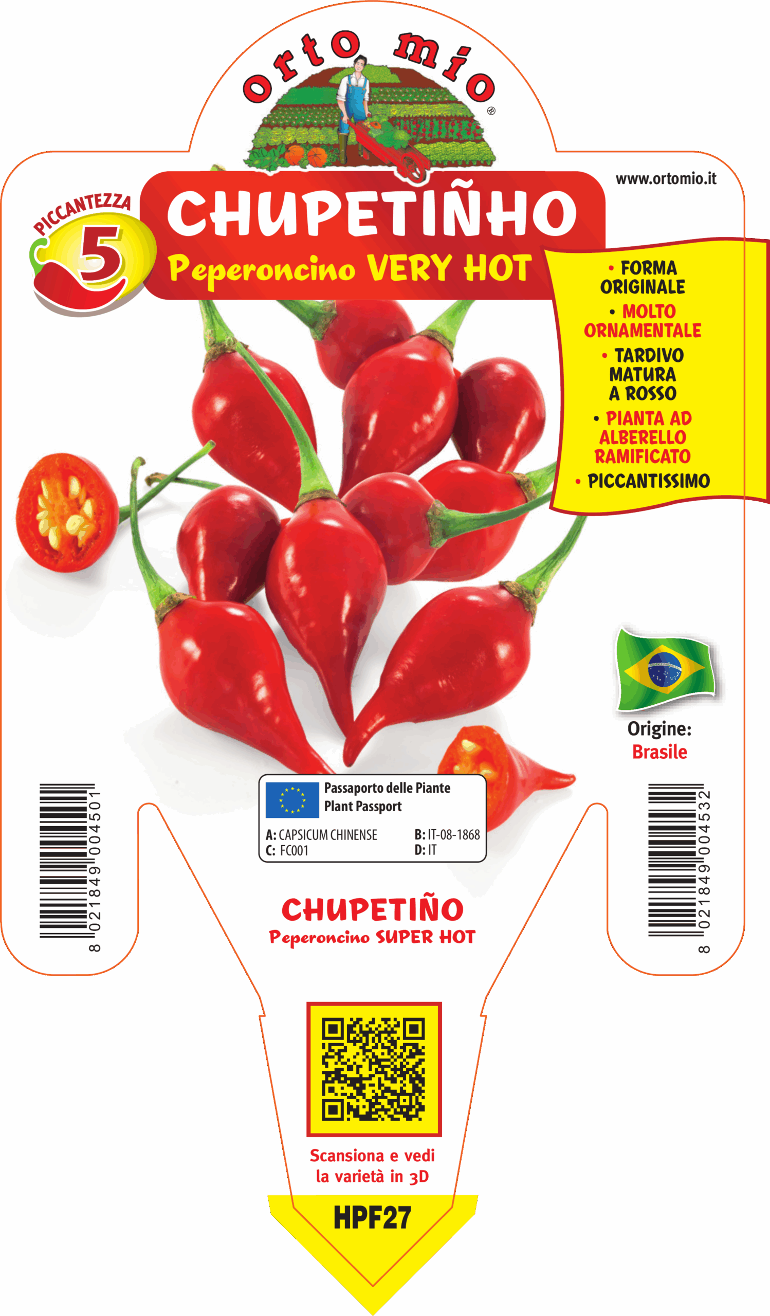PIMIENTO MUY PICANTE CHUPETINO
