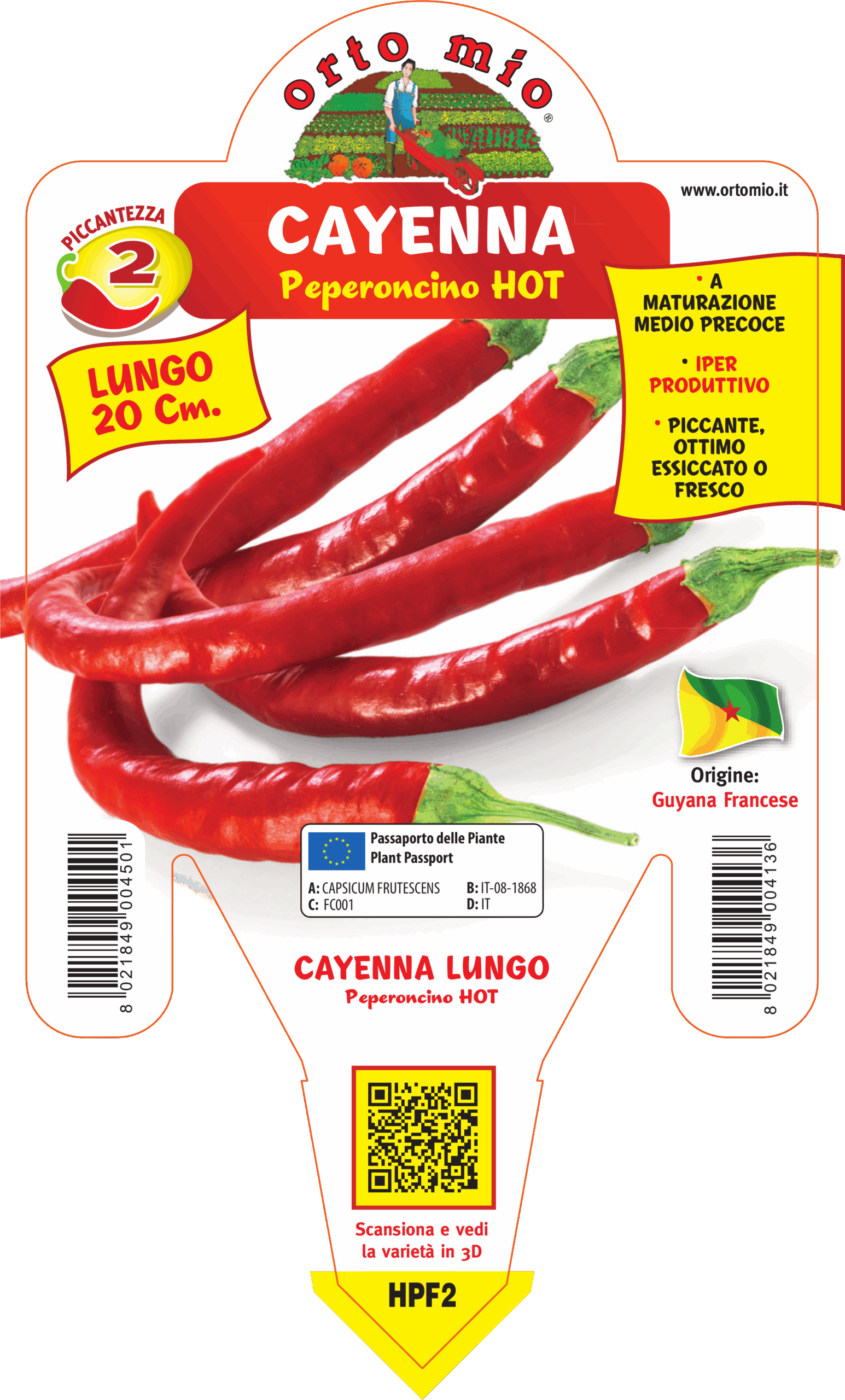 PIMIENTO PICANTE LARGO DE CAYENNA