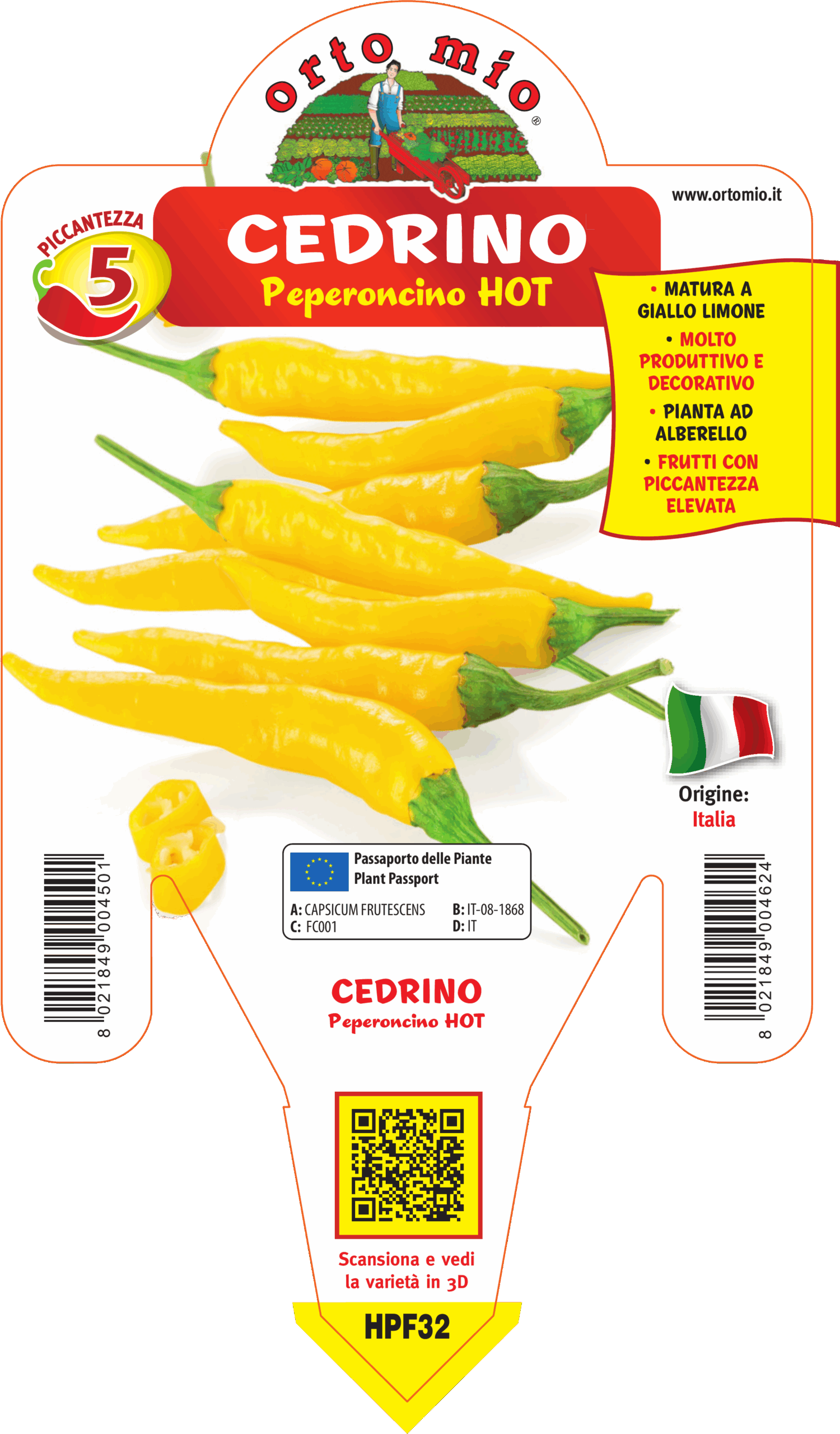 PIMIENTO PICANTE CEDRINO