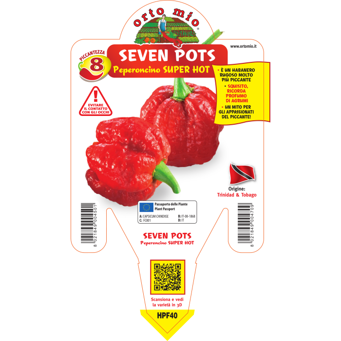 PIMIENTO SÚPER PICANTE SIETE POTS ROJO